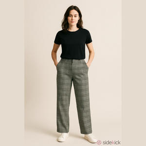 Aquascutum London wool high rise plaid ankle Trousers pants size 16